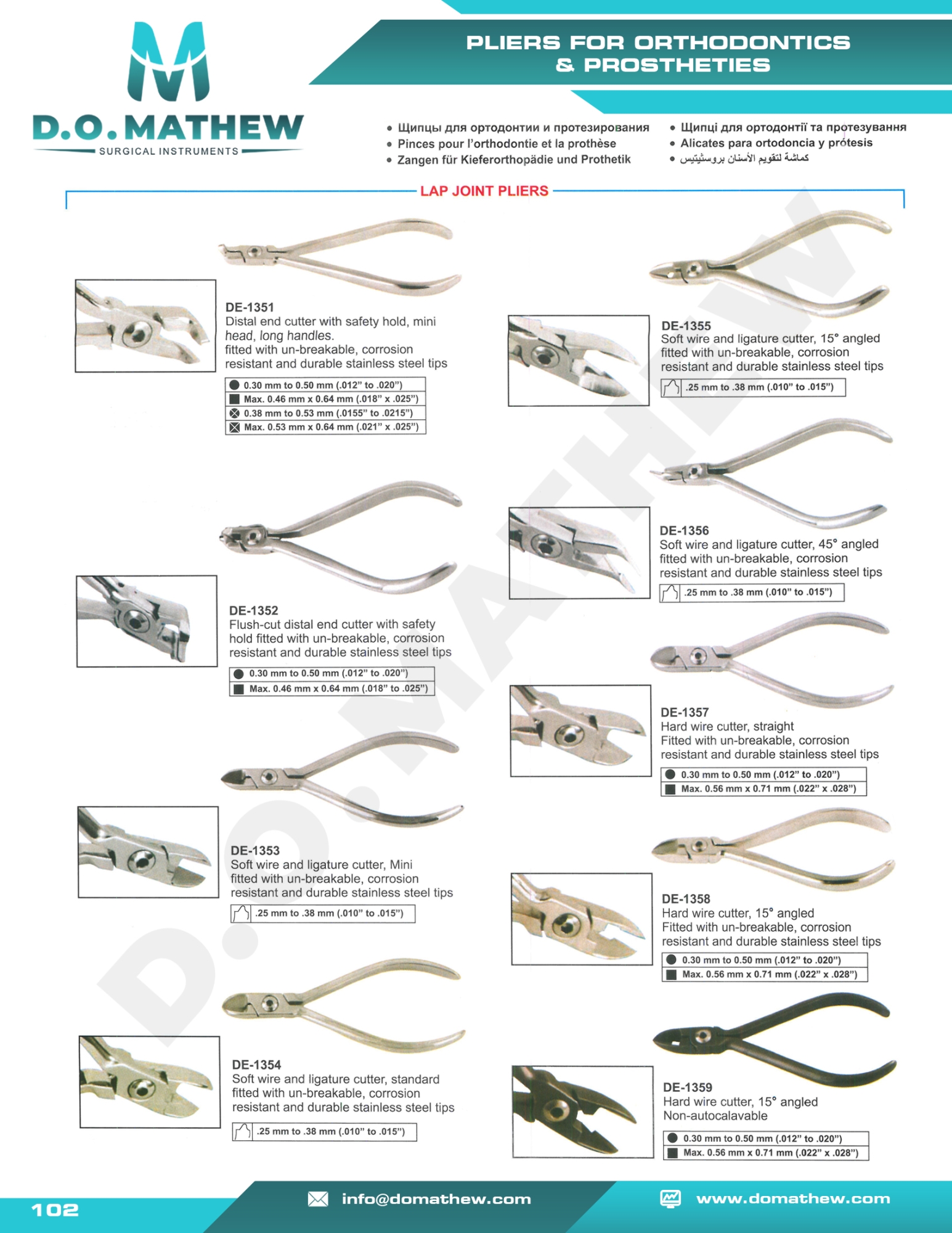 Orthodontic Instruments & Pliers